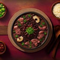 delizioso brasiliano feijoada cibo foto