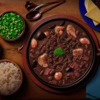 delizioso brasiliano feijoada cibo foto