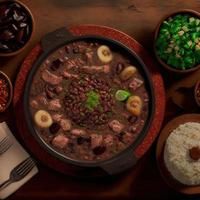 delizioso brasiliano feijoada cibo foto