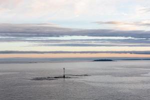 nuvoloso mare visualizzazioni di il baltico mare a Alba foto