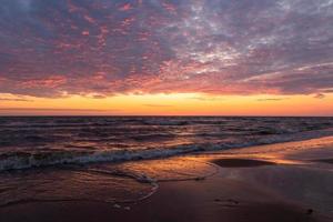 baltico mare costa a tramonto foto