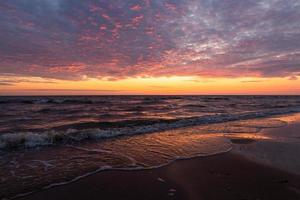 baltico mare costa a tramonto foto