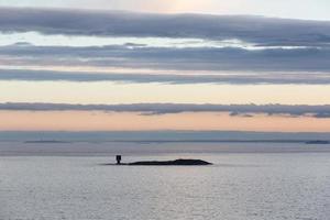 nuvoloso mare visualizzazioni di il baltico mare a Alba foto