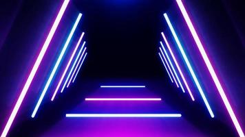 astratto fantascienza retrò stile di il anni 80. laser neon luminosa sfondo. design per banner pubblicità tecnologie. foto