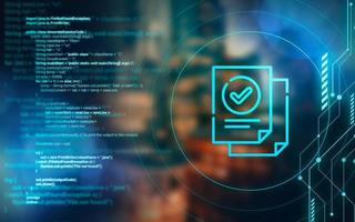 trasferimento dati File al di sopra di Internet connessioni. in linea sicurezza. foto