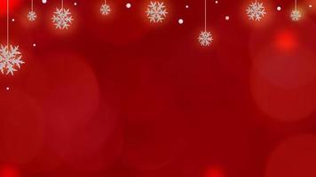 Natale bandiera su rosso sfondo con i fiocchi di neve nel copia spazio foto