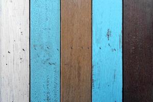 il Marrone, bianca e blu di legno sfondo. foto
