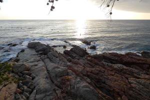 camino de ronda, un' strada parallelo per il catalano costa brava, collocato su il mediterraneo mare nel il nord di catalogna, Spagna. foto