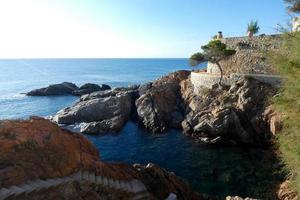 costa brava catalana, aspro mediterraneo costa nel settentrionale catalogna, Spagna foto