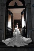 elegante sposa nel un' nozze vestito foto