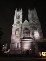 Westminster abbazia Chiesa a notte nel Londra foto