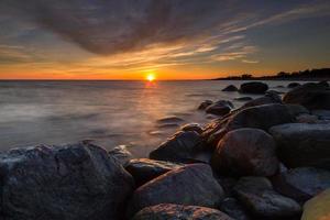 primavera paesaggi su il isola di hiiumaa foto