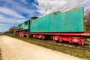 vecchio ferrovia macchine e brani foto