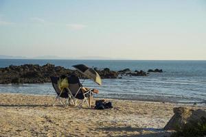 yeongjongdo isola, incheon, Corea, il scenario di persone godendo un' riposo a il famoso seonnyeobawi roccia foto