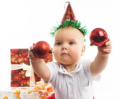 bambino nel Natale foto