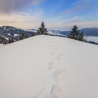 paesaggio invernale in montagna foto