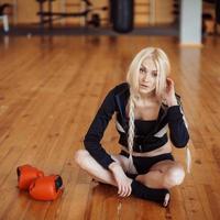 bella sport donna con boxe guanti foto