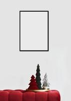 nero Natale interno telaio modello isolato su un' trasparente sfondo foto