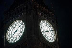 vicino su Visualizza di il grande Ben orologio Torre e Westminster nel Londra. foto