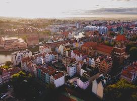 aereo Visualizza di il polacco città di Danzica foto