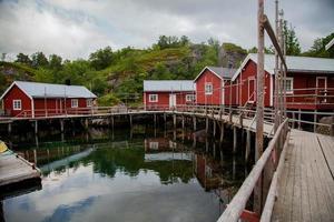 visualizzazioni a partire dal Nusfjord nel il lofoten isole nel Norvegia foto