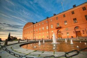 uppsala castello a tramonto foto