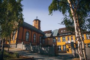 Cattedrale di nostro signora nel tromso, Norvegia foto