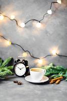 mattina caffè composizione. Natale immagine. foto