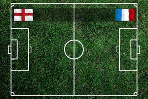 calcio tazza concorrenza fra il nazionale Inghilterra e nazionale Francia. foto