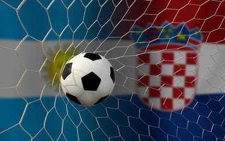 calcio tazza concorrenza fra il nazionale argentino e nazionale Croazia. foto