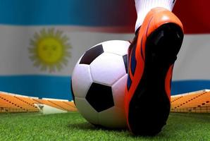 calcio tazza concorrenza fra il nazionale Olanda e nazionale argentino. foto
