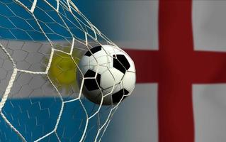 calcio tazza concorrenza fra il nazionale argentino e nazionale Inghilterra. foto