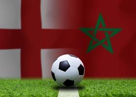 calcio tazza concorrenza fra il nazionale Inghilterra e nazionale Marocco. foto