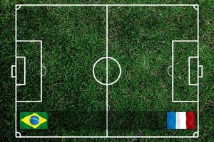 calcio tazza concorrenza fra il nazionale brasile e nazionale Francia. foto