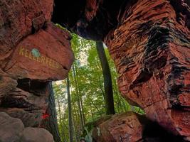 colorato arenaria formazione con un' naturale Procedura dettagliata foto