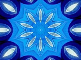 buio blu acquerello caleidoscioe floreale modello astratto unico simmetrico e estetico sfondo foto