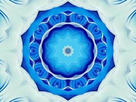 buio blu acquerello caleidoscioe floreale modello astratto unico simmetrico e estetico sfondo foto