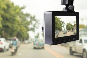 auto cctv telecamera video registratore per guida sicurezza su il strada foto