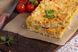 vegano quiche con tofu foto