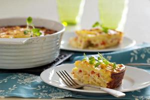 colazione gratinata con patate e pepe foto