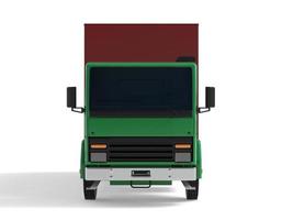 grande nero camion con un' semirimorchio. modello per collocazione grafica. 3d resa. foto