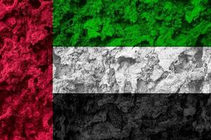 unito arabo Emirates bandiera struttura come fondale foto