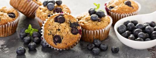 vegano Banana mirtillo muffin foto