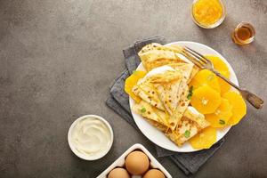 crepes suzette con arance foto