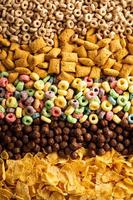 varietà di freddo cereali alto foto