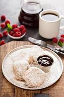 beignets con lampone marmellata foto