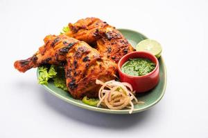 tandoori pollo è un indiano non vegetariano speziato cibo foto