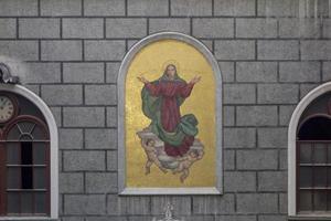 vecchio storico Chiesa e Gesù Cristo foto