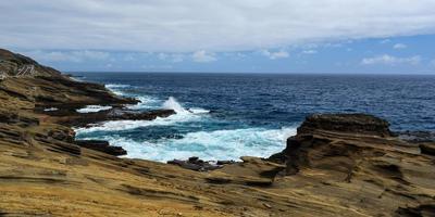 Vista tropicale, belvedere di lanai, Hawaii foto