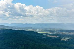 Visualizza di il shenandoah valle e blu cresta montagne a partire dal shenandoah nazionale parco, Virginia foto